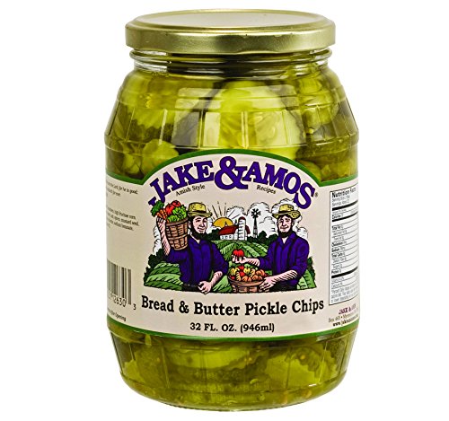 Jake & Amos Bread & Butter Pickle Chips 32 Oz. (2 Jars)