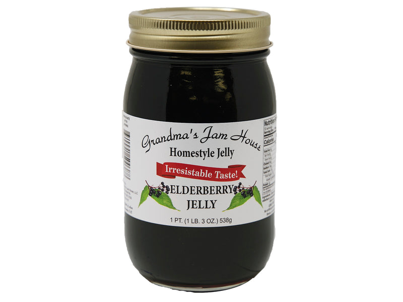 Grandma's Homestyle Elderberry Jelly, 2-Pack 16 oz. Jars