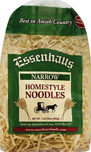 Essenhaus Homestyle Narrow Noodles Made the Old Fashioned Way, 3-Pack 16 oz.(455g) Bags