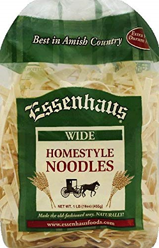 Essenhaus Homestyle Wide Noodles Made the Old Fashioned Way, 3-Pack 16 oz.(455g) Bags