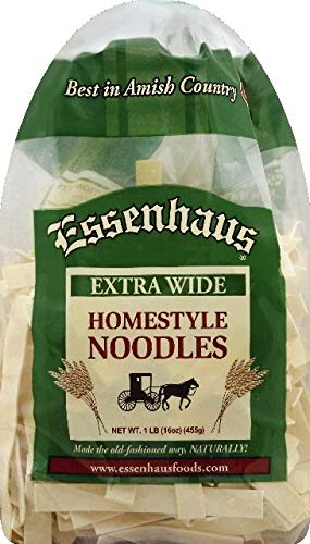 Essenhaus Homestyle Extra Wide Noodles Made the Old Fashioned Way, 3-Pack 16 oz.(455g) Bags