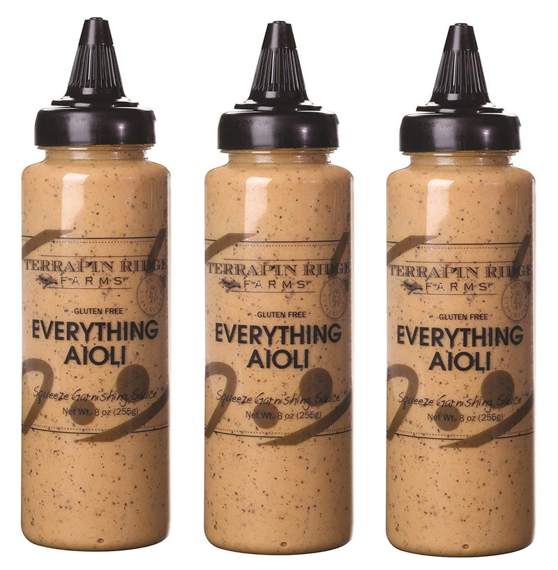 Terrapin Ridge Farms Aioli Garnishing Sauce, 3-Pack Squeeze Bottles