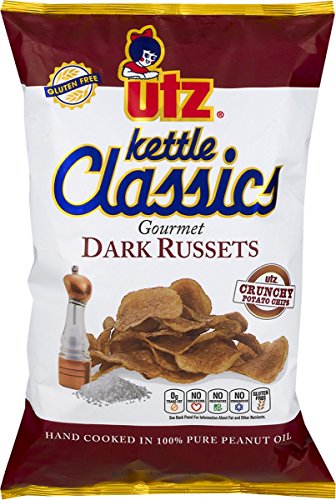 Utz Kettle Classics Gourmet Dark Russets Potato Chips 8 oz. Bag (4 Bags)
