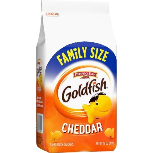 Pepperidge Farm Goldfish Crackers, Cheddar Crackers, 3-Pack 10 oz. Family Size Bags