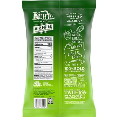 Kettle Brand Air Fried Jalapeno Kettle Potato Chips, 6.5 oz. Bags