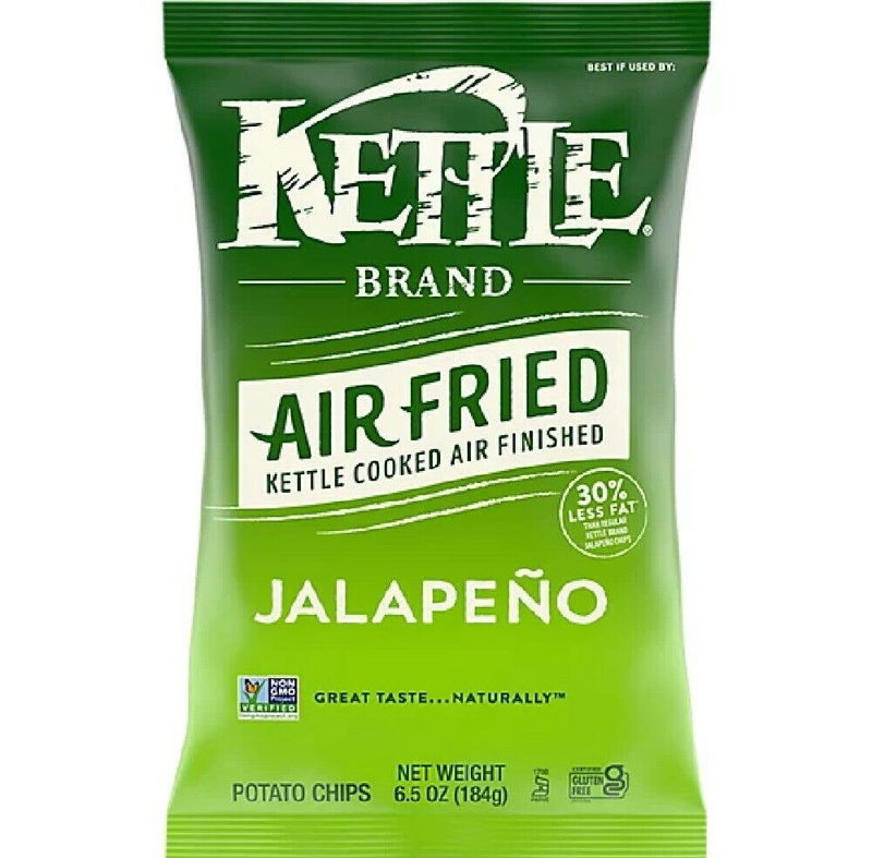 Kettle Brand Air Fried Jalapeno Kettle Potato Chips, 6.5 oz. Bags