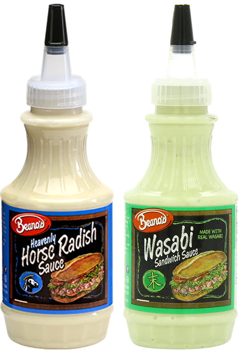 Beano's Horseradish & Wasabi Sandwich Sauce Variety 2-Pack, 8 fl. oz. Bottles
