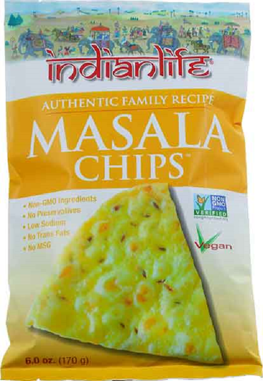 IndianLife Ready-To-Eat Non GMO, Masala Chips, 3-Pack 6 oz. Bags
