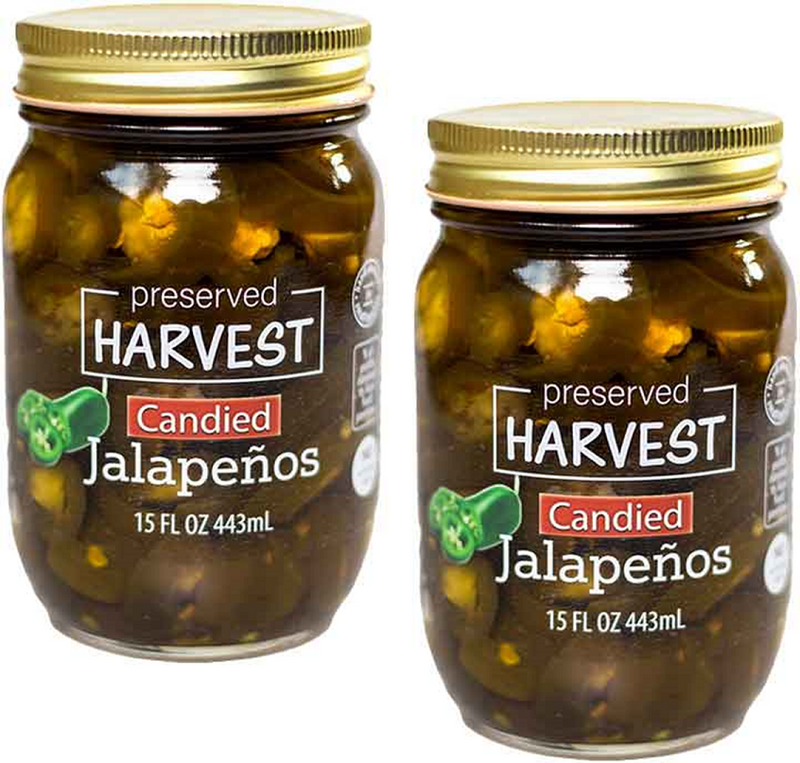 Preserved Harvest Candied Sliced Jalapenos, 2-Pack 15 oz. Jars