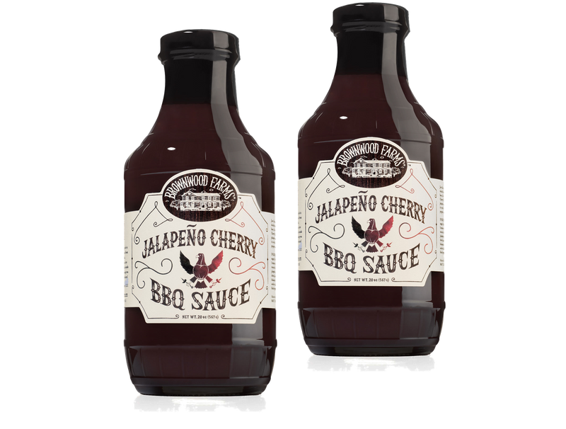 Brownwood Farms Jalapeno Cherry BBQ Sauce, Sweet & Tangy Flavors 2-Pack 20 oz. Bottles