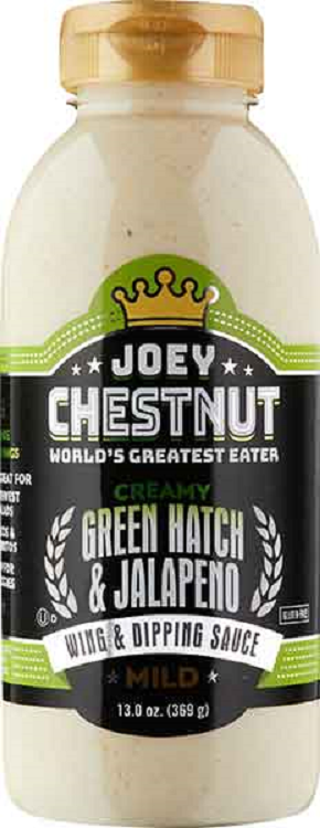 Joey Chestnut Creamy Green Hatch & Jalapeno Wing & Dipping Sauce, 2-Pack 13.0 fl. oz. Bottles