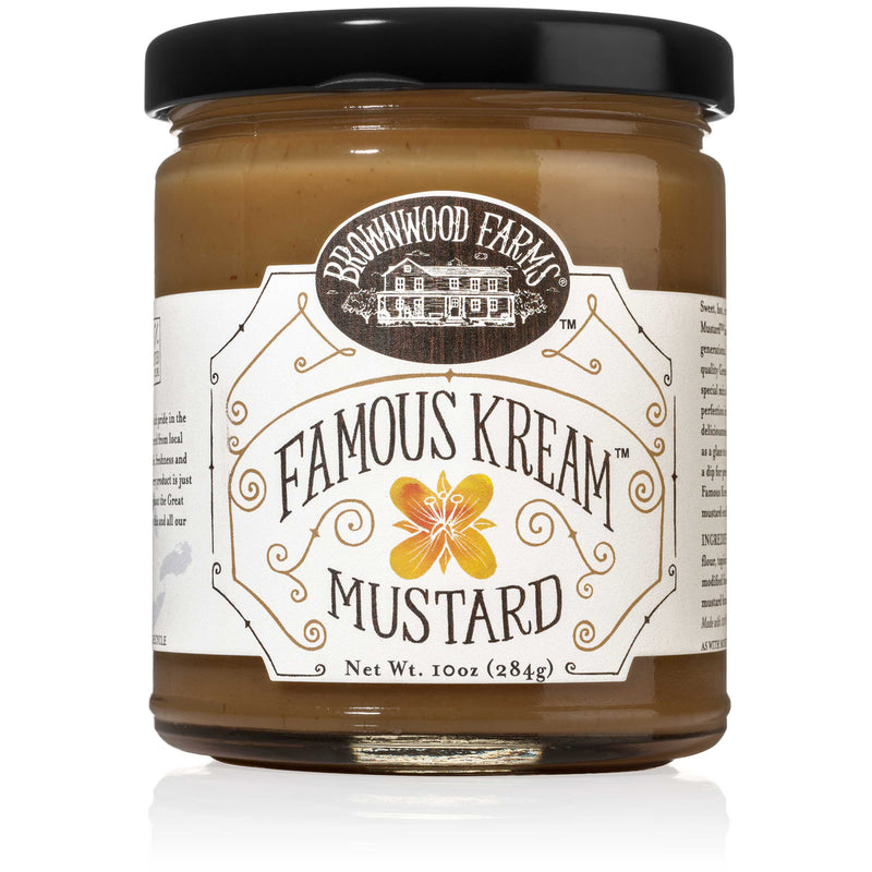 Brownwood Farms Famous Kream Mustard, Sweet, Hot & Creamy, 2-Pack 10 oz. Jars