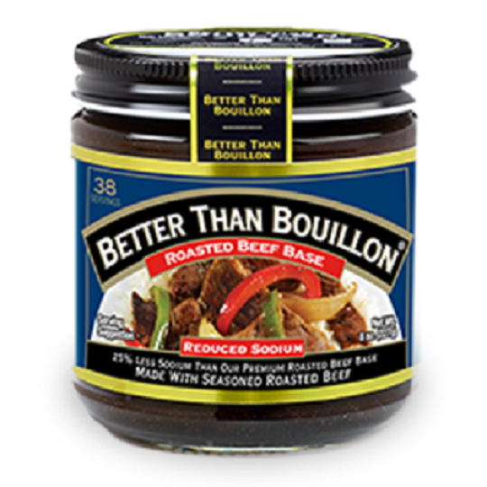 Better Than Bouillon Reduced Sodium Roasted Beef Base, 2-Pack 8 oz. Jars