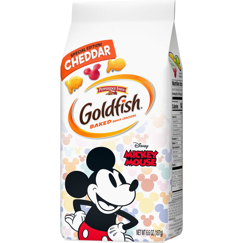 Pepperidge Farm Goldfish, Disney Mickey Mouse Cheddar Crackers, 3-Pack 6.6 oz. Bag