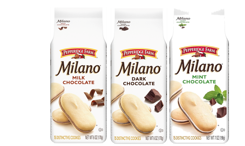 Pepperidge Farm Chocolate Milano Cookies, Milk, Dark & Mint Variety 3-Pack