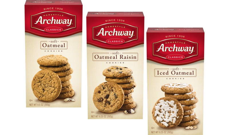 Archway Classics Soft Oatmeal, Oatmeal Raisin & Iced Oatmeal Cookies, Variety 3-Pack