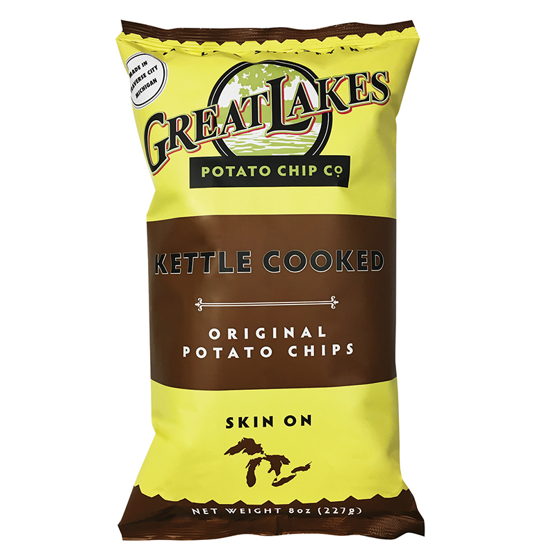 Great Lakes Original Kettle Cooked Potato Chips, 8 oz. Bags , 4-Pack