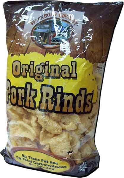 Backroad Country Original Fried Pork Rinds (Chicharrones), 12-Pack Case 6 oz. Bags