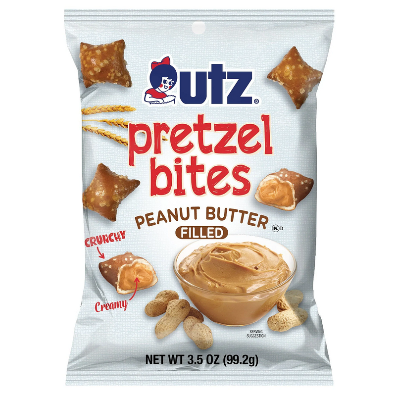 Utz Peanut Butter Filled Salted Pretzel Bites, 3.5 oz. (99.2g) Bags
