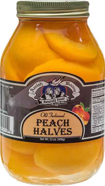 Amish Wedding Old Fashioned Peach Halves, 2-Pack 32 oz. Quart Jars