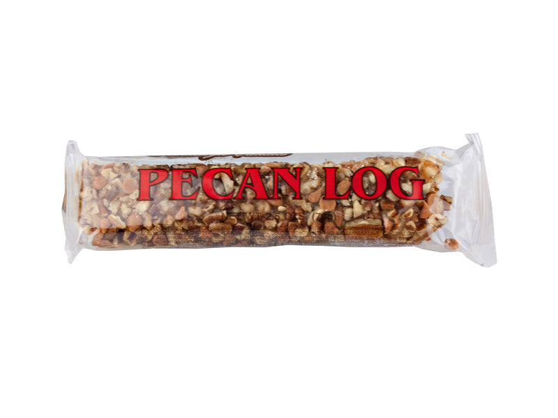 Crown Candy Pecan Logs - 12 Individually Wrapped 2.5 oz Logs Per Carton