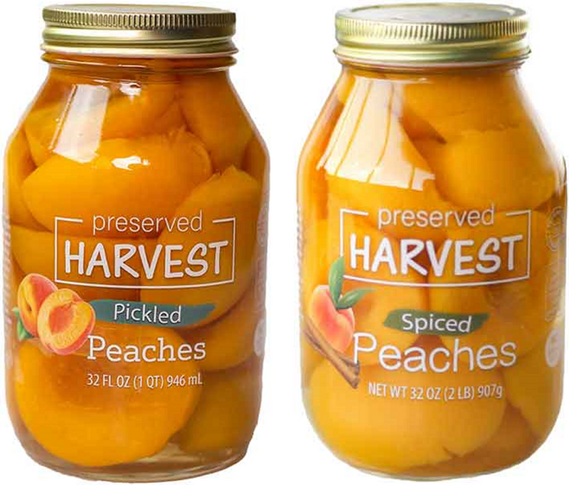 Preserved Harvest Peach Halves, 32 oz. Quart Jars, 2-Pack