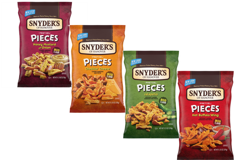 Snyder's of Hanover Flavored Pretzel Pieces, Variety 4-Pack 11.25 oz. Bags