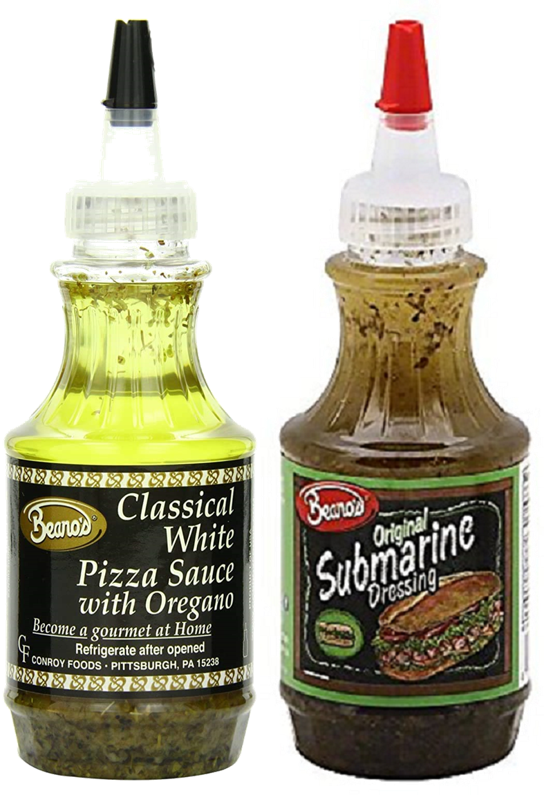 Beano's Classical White Pizza Sauce & Sub Dressing Variety 2-Pack, 8 fl. oz. Bottles