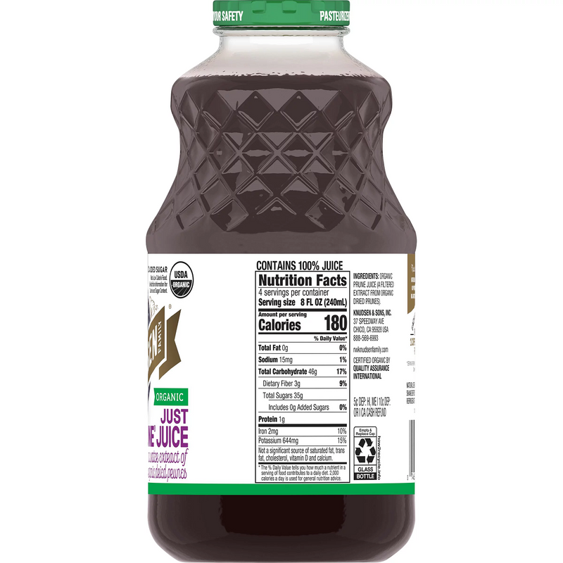 R. W. Knudsen Organic Just Prune Juice, 2-Pack 32 fl oz Bottles