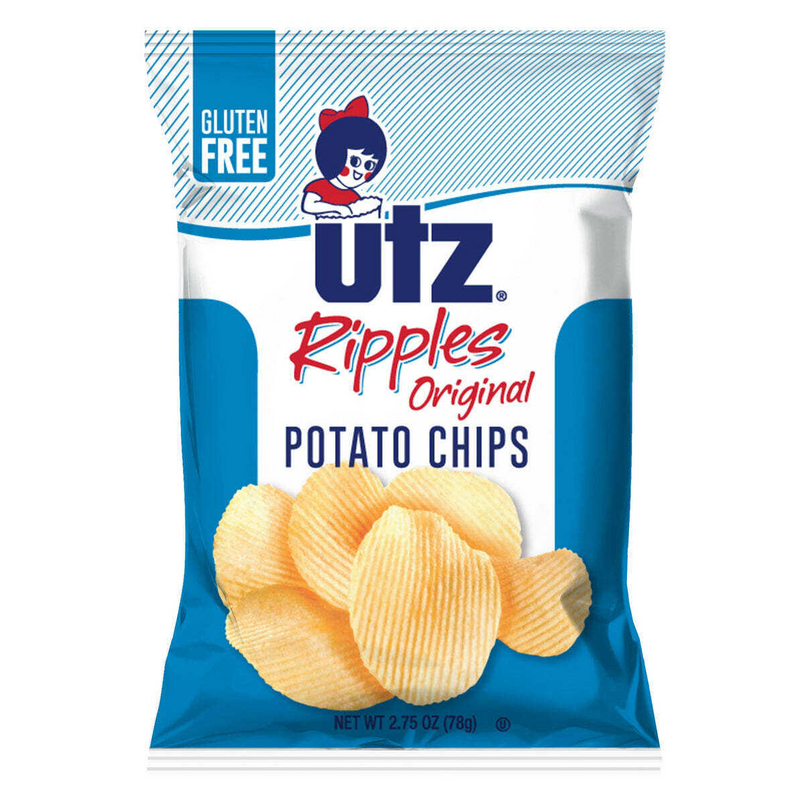 Utz Quality Foods Original Potato Chips, 14 Count Carton Single Serve Bags