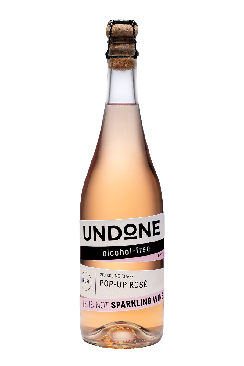 Undone Pop-Up Non-Alcohol Sparkling Wine, Product of Germany, 6-Pack Case 750 ml. Bottles