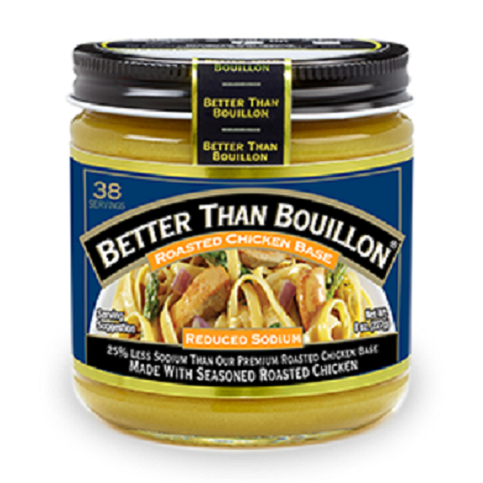 Better Than Bouillon Reduced Sodium Roasted Chicken Base, 2-Pack 8 oz. Jars