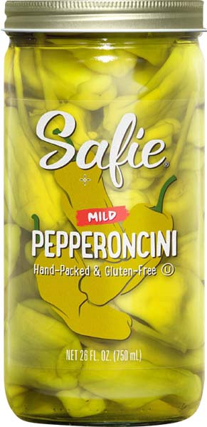 Safie Foods Hand-Packed Mild Pepperoncini, 2-Pack, 26 oz. Jars