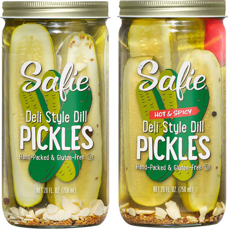Safie Foods Hand-Packed Deli Style Dill Pickles, Variety 2-Pack, 26 oz. Jars