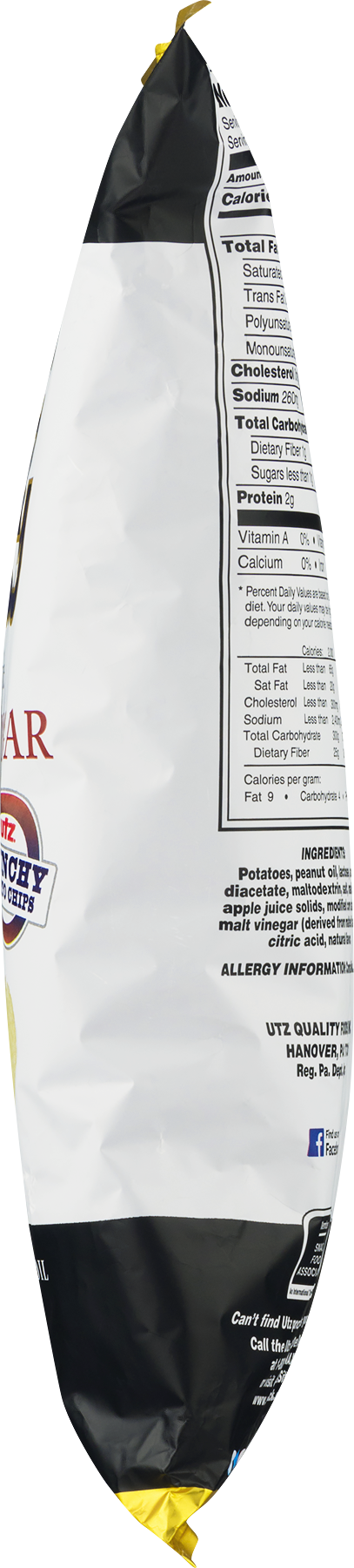 Utz Kettle Classics Salt & Malt Vinegar Crunchy Potato Chips, 4-Pack 8 oz. Bags