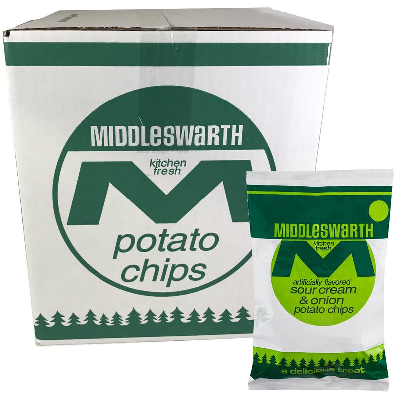 Middleswarth Sour Cream & Onion Flavored Kitchen Fresh Potato Chips- 3 LB. Box
