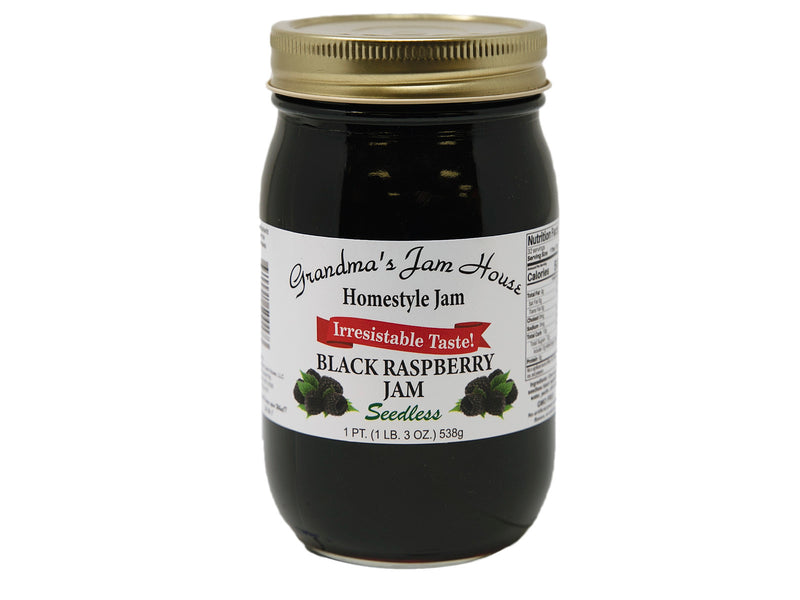 Grandma's Homestyle Seedless Black Raspberry Jam, 2-Pack 16 oz. Jars