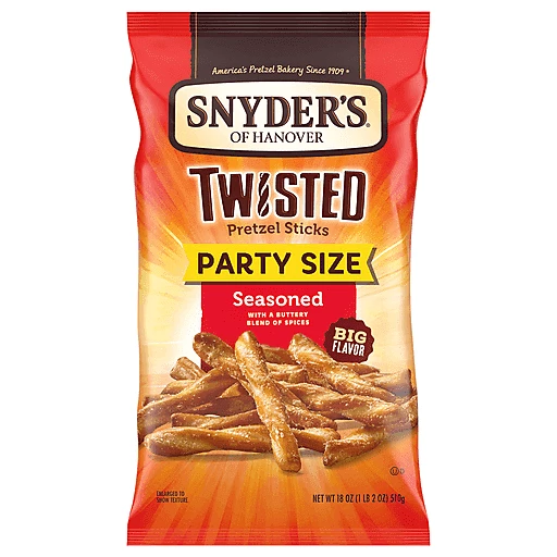 Snyder's of Hanover Seasoned Pretzel Twists, 18 oz. Party Size Bags