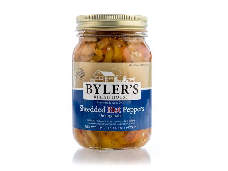 Byler's Relish House Shredded Hot Peppers, 2-Pack 16 fl. oz. Jars