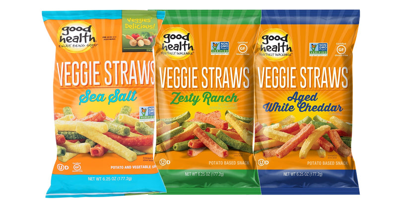Good Health Zesty Ranch, White Cheddar & Sea Salt Veggie Straws Variety 3-Pack