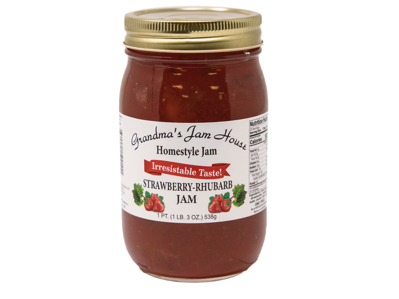 Grandma's Homestyle Strawberry Rhubarb Jam, 2-Pack 16 oz. Jars