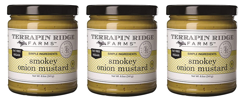 Terrapin Ridge Farms Smokey Onion Gourmet Mustard, 3-Pack 8.5 Ounce Jars