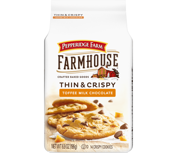 Pepperidge Farm Thin & Crispy Toffee Farmhouse Cookies, 3-Pack