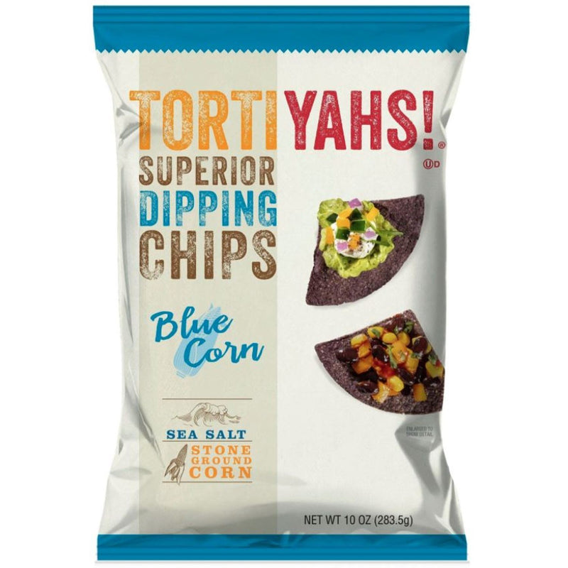 Tortiyahs! Superior Dipping Chips Blue Corn, Stone Ground Corn with Sea Salt, 10 oz. Bags
