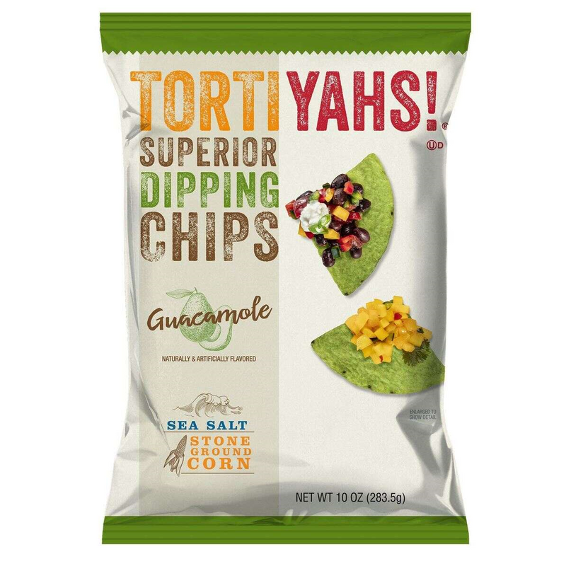 Tortiyahs! Superior Dipping Chips Guacamole, Stone Ground Corn with Sea Salt, 10 oz. Bags