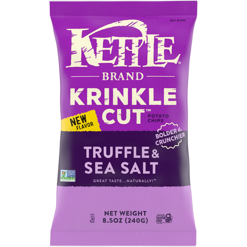 Kettle Brand Chips Kettle Brand Krinkle Cut Truffle and Sea Salt Potato Chips, 4-Pack 7.5 oz. Bags