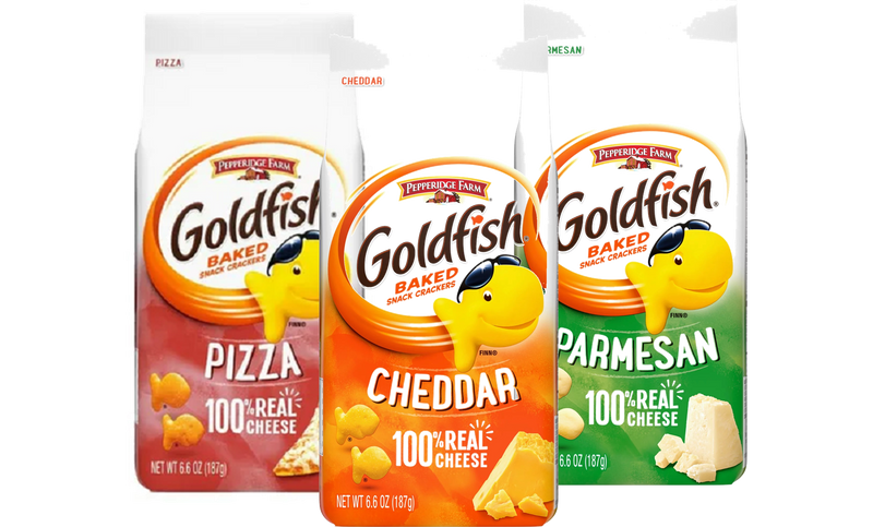 Pepperidge Farm Goldfish Crackers, Variety 3-Pack 6.6 oz. Bag