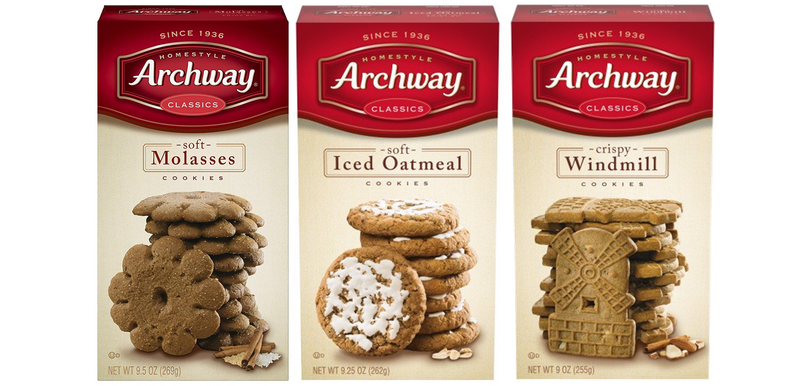 Archway Classics Soft Molasses, Soft Iced Oatmeal & Crispy Windmill Cookies, Variety 3-Pack